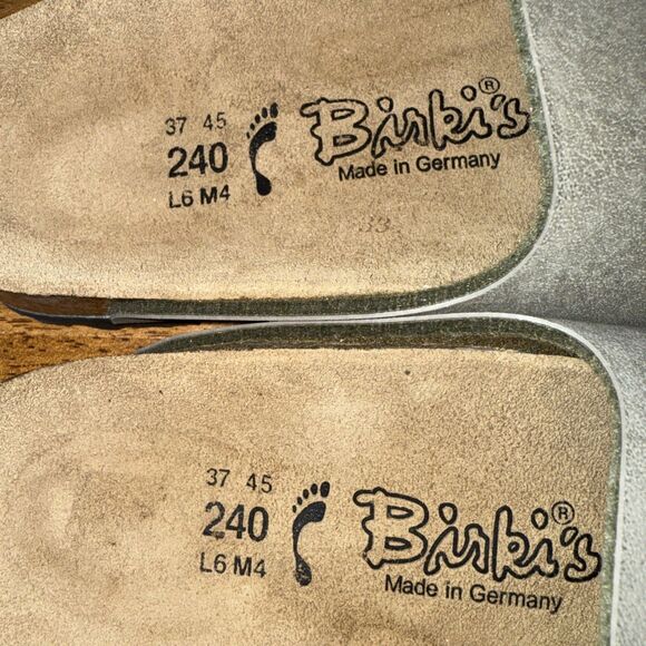 Birkenstock Gray Suede Mules - Picture 3 of 9